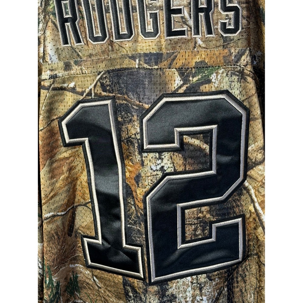 Reebok NFL Green Bay Packers Aaron Rodgers 12 Camo Jersey Realtree XL NWT - Picture 2 of 7